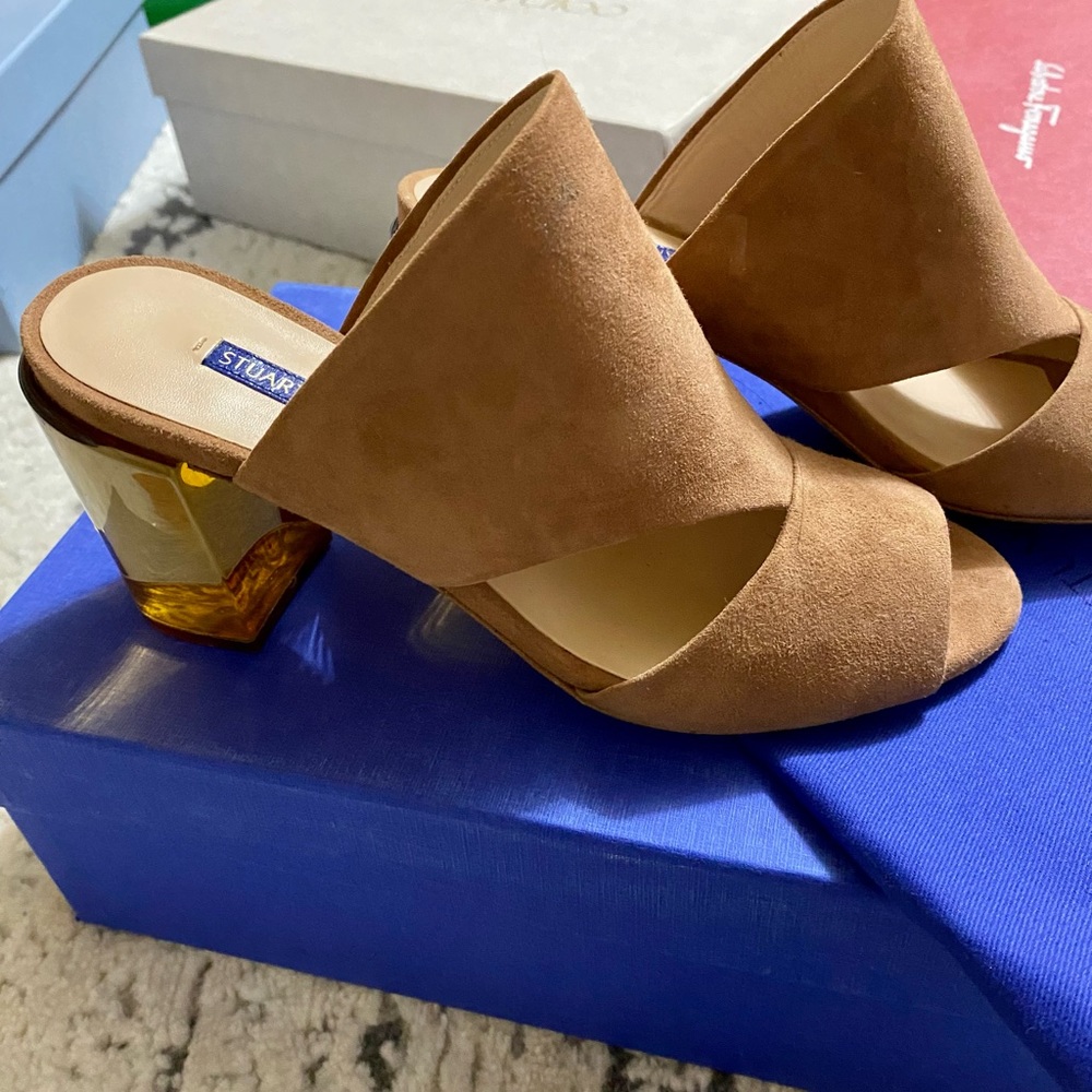 Stuart Weitzman Wide Open Toe And Back Heels - image 2